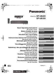 Manual de uso Panasonic DP-UB320EG Reproductor de blu-ray