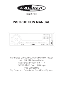 Manual Caliber RCD266 Car Radio