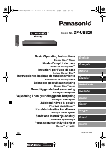 Manuál Panasonic DP-UB820 Přehrávač Blu-ray