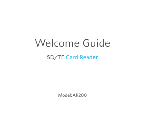Manual Anker AR200 Card Reader