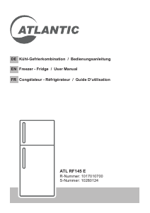 Bedienungsanleitung Atlantic ATLRF145E Kühl-gefrierkombination