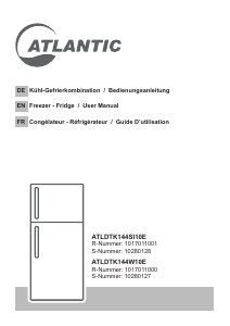 Bedienungsanleitung Atlantic ATLDTK144SI10E Kühl-gefrierkombination