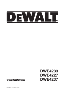 Bruksanvisning DeWalt DWE4237 Vinkelslip