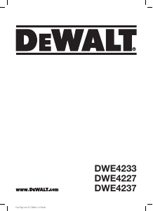 Manual DeWalt DWE4233 Rebarbadora