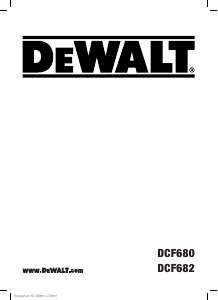 Mode d’emploi DeWalt DCF680 Visseuse