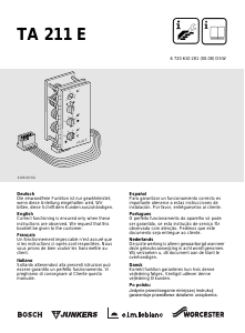 Manual de uso Bosch TA 211 E Termostato