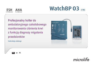 Instrukcja Microlife WatchBP 03 Ciśnieniomierz