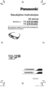 Vadovas Panasonic TY-ER3D4ME 3D žiūryklė