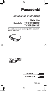 Rokasgrāmata Panasonic TY-ER3D4SE 3D skatītājs