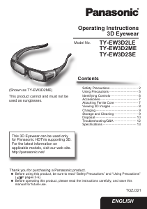 Manual Panasonic TY-EW3D2ME 3D Viewer