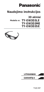 Vadovas Panasonic TY-EW3D3LE 3D žiūryklė