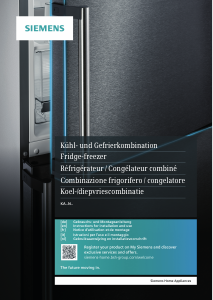Mode d’emploi Siemens KA92NLB35 Réfrigérateur combiné