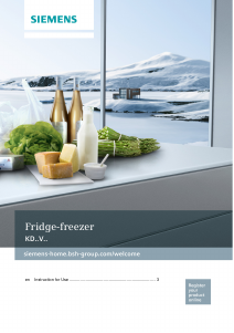 Manual Siemens KD58VVL30N Fridge-Freezer