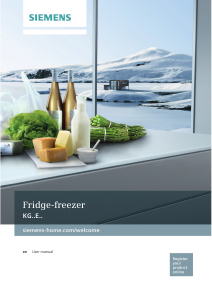 Manual Siemens KG36EAW40 Fridge-Freezer