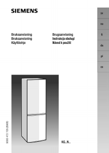 Bedienungsanleitung Siemens KG36NA10 Kühl-gefrierkombination