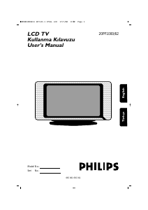 Manual Philips 20PF1000 LCD Television