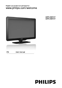 Manual Philips 24PFL5007 LCD Television