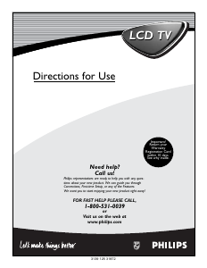 Manual Philips 20PF7835 LCD Television