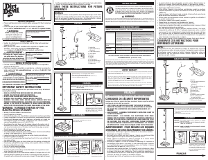 Manual Dirt Devil Bd20020 Power Sweep Vacuum Cleaner