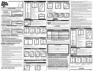 Mode d’emploi Dirt Devil M0802 Handi Stick Aspirateur