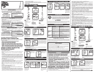 Mode d’emploi Dirt Devil M083424 AccuCharge Aspirateur