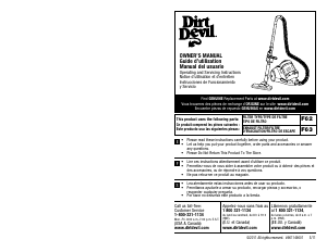 Manual de uso Dirt Devil Sd40100 Featherlite Aspirador