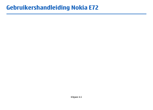 Bedienungsanleitung Nokia E72 Handy