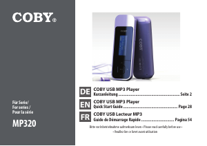 Bedienungsanleitung Coby MP320 Mp3 player