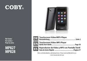 Manual Coby MP827 Mp3 Player