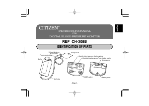 Manual Citizen CH-308B Blood Pressure Monitor