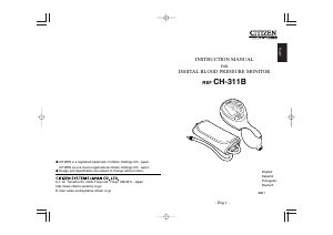 Handleiding Citizen CH-311B Bloeddrukmeter