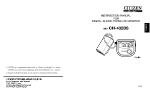 Manual Citizen CH-432BS Blood Pressure Monitor