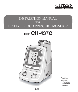 Manual Citizen CH-437C Blood Pressure Monitor