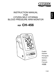 Handleiding Citizen CH-456 Bloeddrukmeter