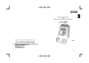 Manual Citizen CH-462E Blood Pressure Monitor
