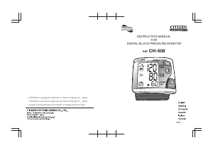 Manual Citizen CH-608 Blood Pressure Monitor