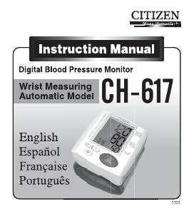 Manual de uso Citizen CH-617 Tensiómetro