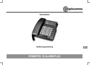 Bedienungsanleitung Amplicomms PowerTel 50 Alarm Plus Telefon