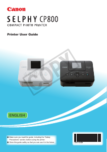 Manual Canon Selphy CP800 Printer