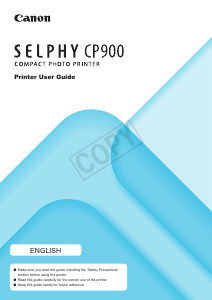 Manual Canon Selphy CP900 Printer