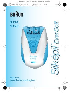 Εγχειρίδιο Braun 2130 Silk-epil EverSoft Αποτριχωτική μηχανή