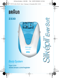 Bruksanvisning Braun 2330 Silk-epil EverSoft Epilator