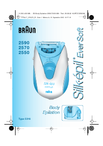 Handleiding Braun 2550 Silk-epil EverSoft Epilator