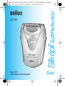 Kullanım kılavuzu Braun 3170 Silk-epil SoftPerfection Solo Epilatör