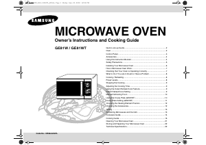 Manual Samsung GE81W Microwave