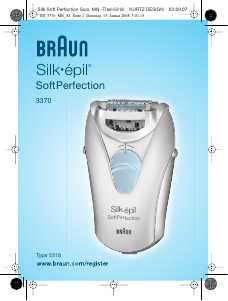 Manual Braun 3370 Silk-epil SoftPerfection Depiladora