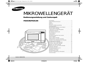 Manual Samsung M1913N Microwave