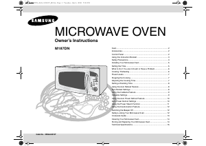 Manual Samsung M187DN Microwave