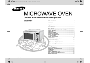 Manual Samsung CE287AST/XAG Microwave