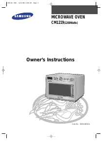 Manual Samsung CM1219 Microwave